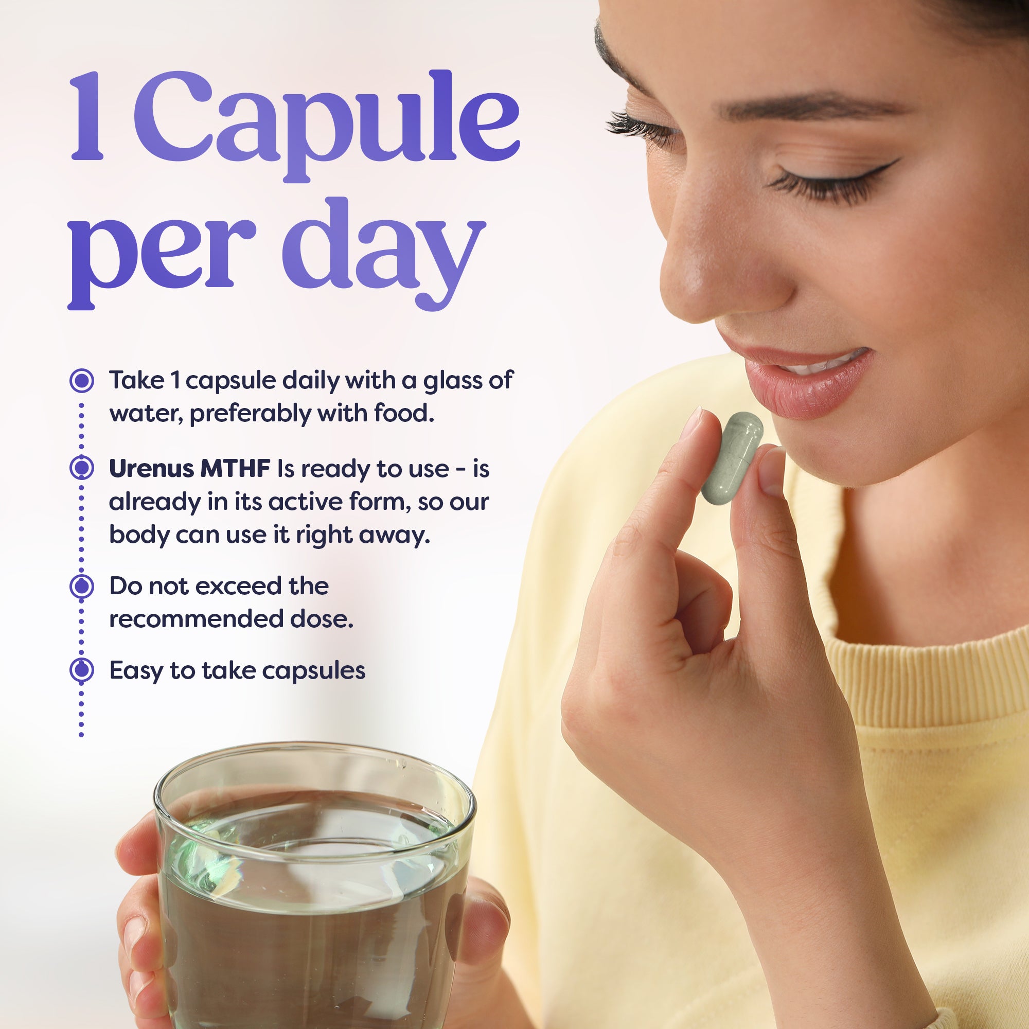5-MTHF (Methyltetrahydrofolate Calcium) - 60 Capsules - Image 3