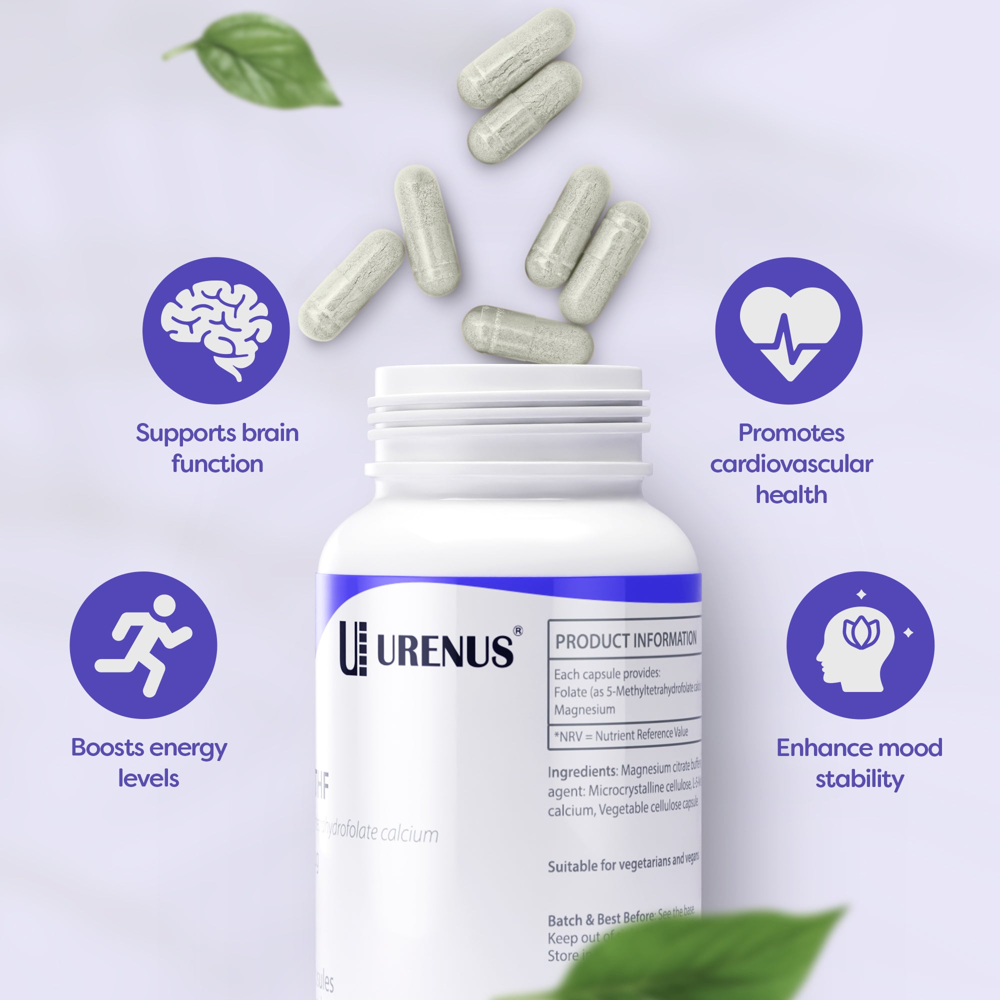 5-MTHF (Methyltetrahydrofolate Calcium) - 60 Capsules - Image 4