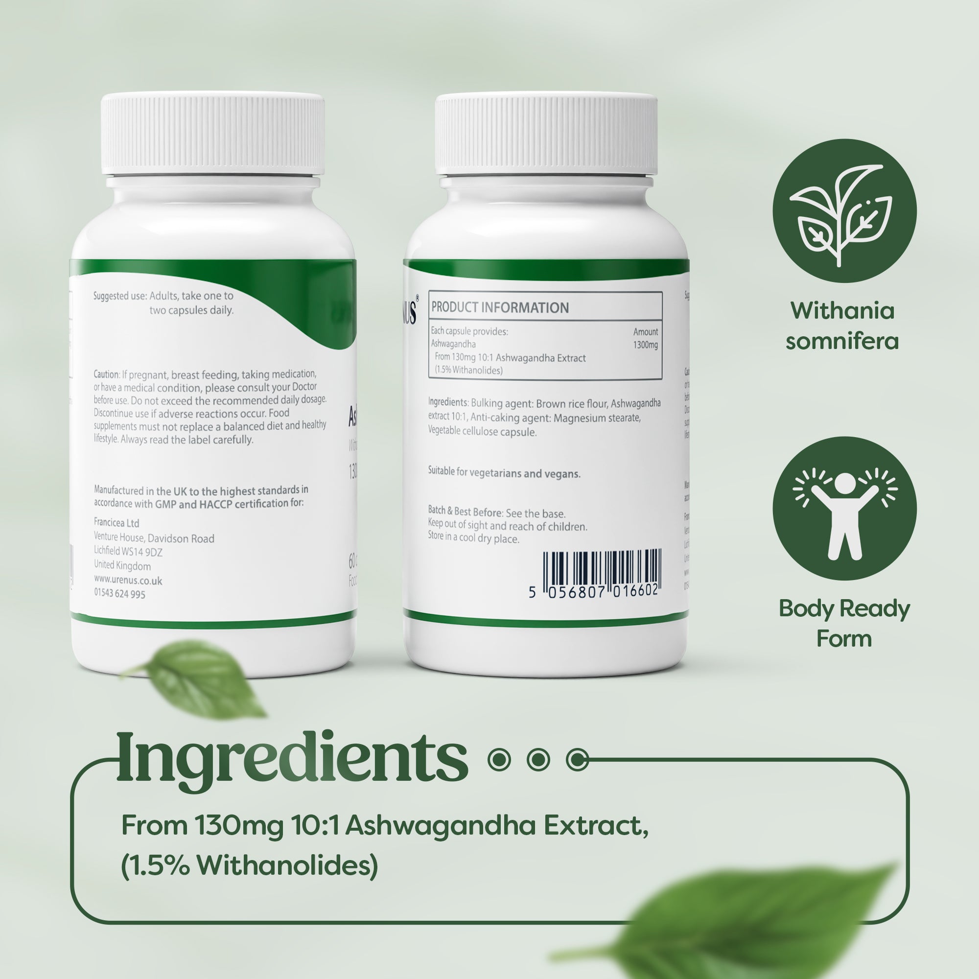 Ashwagandha 1300mg - 60 Capsules - Image 5
