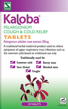 Kaloba Pelargonium Cough & Cold Relief Tablets 30s Schwabe