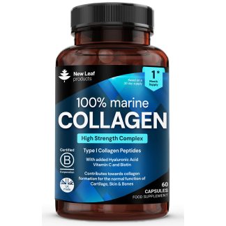 Hydrolised Marine Collagen 1200mg Type 1 60 Capsules New Leaf